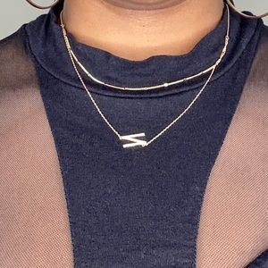 ‼️Trendy Initial “N” Gold Initial Necklaces